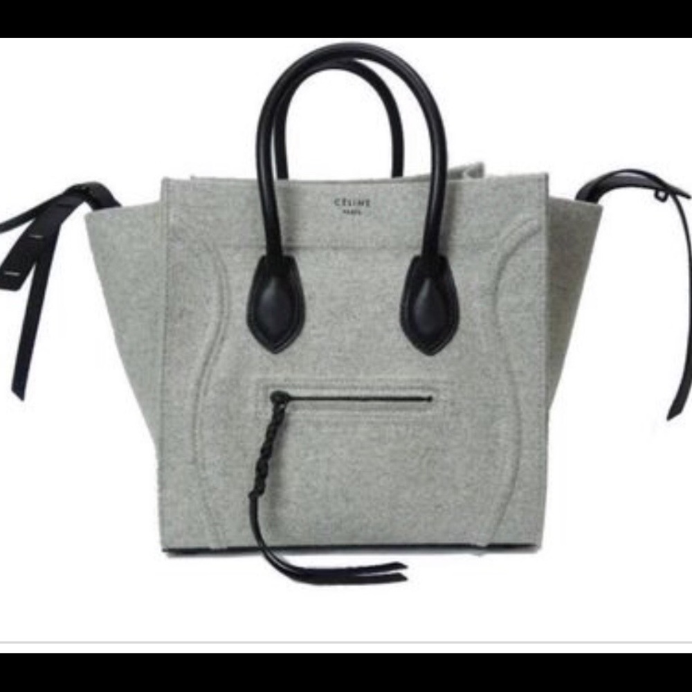 Celine grey wool phantom bag